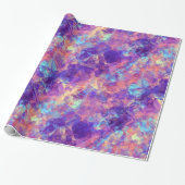 Violet Crumpled Textur Geschenkpapier (Ungerollt)