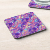 Violet Crumpled Textur Getränkeuntersetzer (Linke Seite)