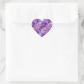 Violet Crumpled Textur Herz-Aufkleber (Tasche)