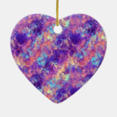 Violet Crumpled Textur Keramikornament (Hinten)