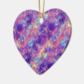 Violet Crumpled Textur Keramikornament (Links)