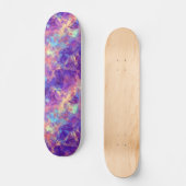 Violet Crumpled Textur Skateboard (Vorderseite)