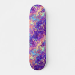 Violet Crumpled Textur Skateboard