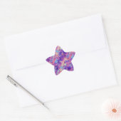 Violet Crumpled Textur Stern-Aufkleber (Umschlag)