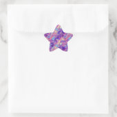 Violet Crumpled Textur Stern-Aufkleber (Tasche)