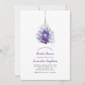 Violet Crystal Bridal Dusche Einladungen, lila Einladung (Vorderseite)