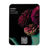 Violet Dahlia Bouquet Educational Kühlschrank Magnet (Vertikal)