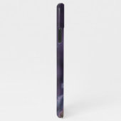 Violet Dark Lila Gray Brown Geode Marble Art iPhone Hülle (Rechte Seite)