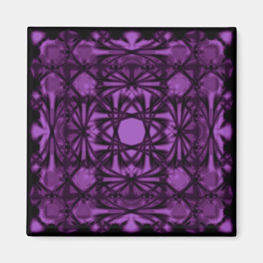Violet Deko Kleeblatt Magnet (Vorne)