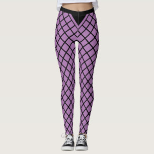 Violet Diamond Muster Leggings