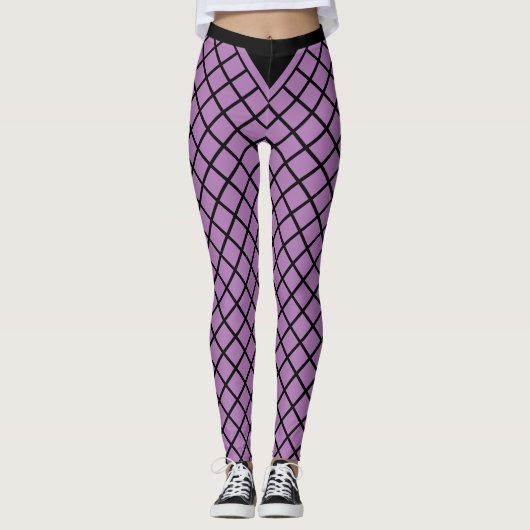 Violet Diamond Muster Leggings (Vorderseite)