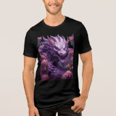 Violet Dragon Among Sakura Blossoms Tri-Blend Shirt (Vorderseite)