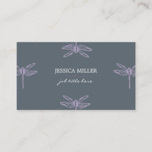 Violet Dragonflies insects vintage Indie cute card Visitenkarte