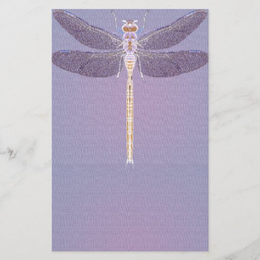Violet Dragonfly Briefpapier (Vorderseite)
