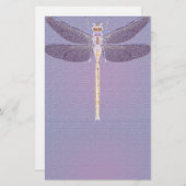 Violet Dragonfly Briefpapier (Vorne/Hinten)