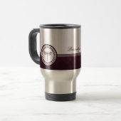 Violet Dragonfly Emblem Travel Mug Reisebecher (Vorderseite Links)