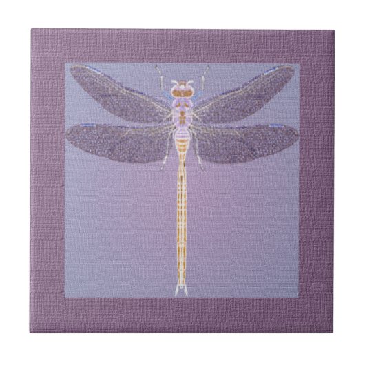 Violet Dragonfly Fliese (Vorderseite)