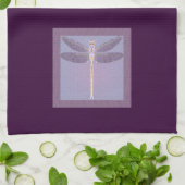 Violet Dragonfly Geschirrtuch (Gefaltet)