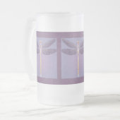 Violet Dragonfly Mattglas Bierglas (Vorderseite Links)