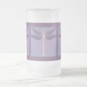 Violet Dragonfly Mattglas Bierglas (Mittel)