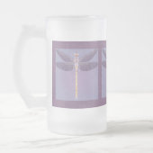 Violet Dragonfly Mattglas Bierglas (Links)