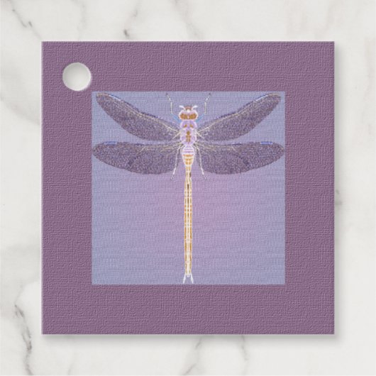 Violet Dragonfly Muttertag Geschenkanhänger (Vorderseite)