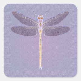 Violet Dragonfly Quadratischer Aufkleber