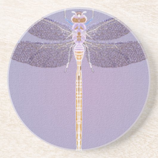Violet Dragonfly Sandstein Untersetzer (Vorne)