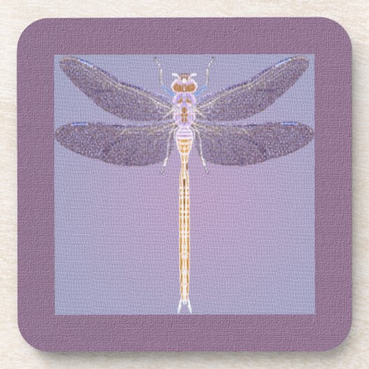 Violet Dragonfly Untersetzer (Vorderseite)