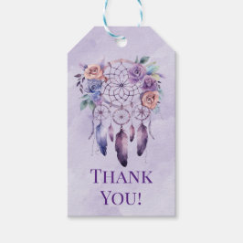 Violet Dreamcatcher und Blume Girl Baby Dusche Geschenkanhänger