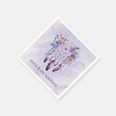 Violet Dreamcatcher und Blume Girl Baby Dusche Serviette (Ecke)