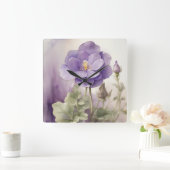 Violet Dreams Quadratische Wanduhr (Zuhause)