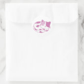 Violet Dreams: Schlafen Kitten Runder Aufkleber (Tasche)