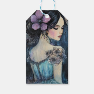 Violet Dreams Watercolor Geschenkanhänger