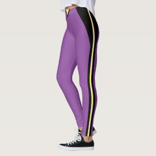 Violet Drei Streifen Leggings