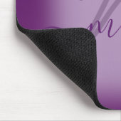 Violet Dusty Lila Minimal Name Monogramm Mousepad (Ecke)