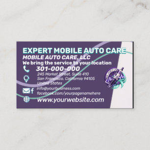 Violet Electric Auto-Reparatur Auto-Klimaanlage Be Visitenkarte
