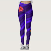 Violet Elegance Flamingo Leggings (Vorderseite)