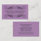 Violet Extravagant Geblüht Visitenkarte (Vorne/Hinten)