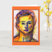 Violet Eyes Grußkarte Karte (Gelbe Blume)