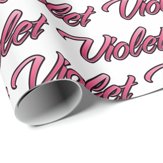 Violet faded pink personalisiertes Geschenkpapier (Rolleneckpunkt)