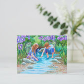 Violet Fairies Postkarte (Stehend Vorderseite)