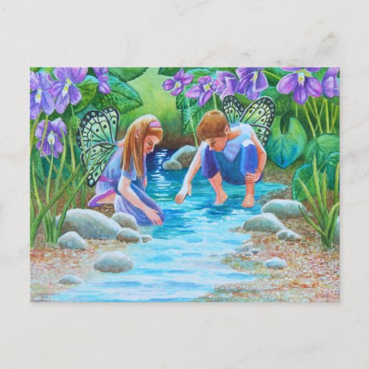 Violet Fairies Postkarte (Vorderseite)