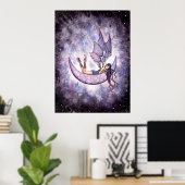 Violet Fairy auf dem Mondposter von Molly Harrison Poster (Heimbüro)