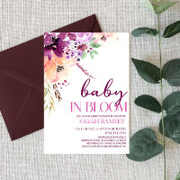 Violet Fall Floral Baby in Bloom Baby Dusche