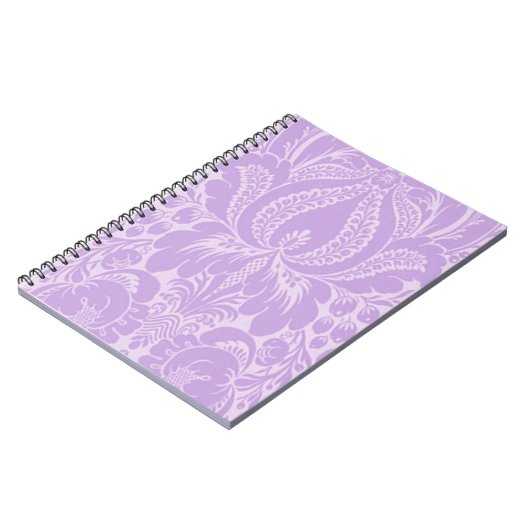 Violet Fantasy Floral Spiral Notebook Notizblock (Linke Seite)