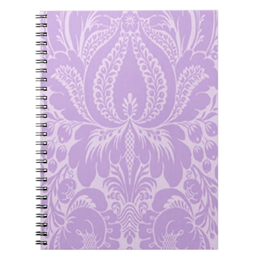 Violet Fantasy Floral Spiral Notebook Notizblock (Vorderseite)