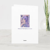 Violet Fantasy Frau Grußkarte von Renee Lavoie Karte (Rückseite)