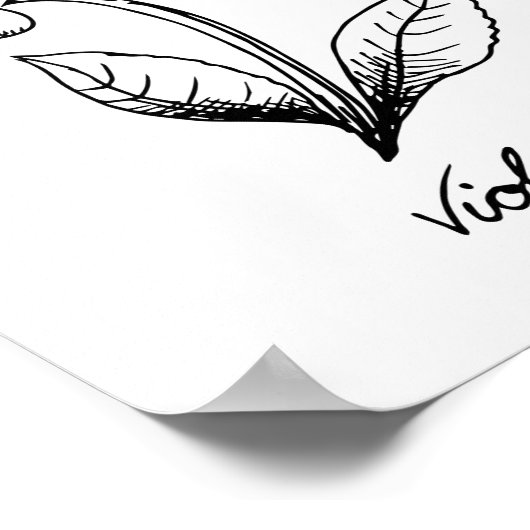 Violet Februar Geburtstag Poster (Ecke)