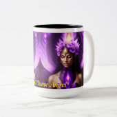 Violet Flame Angel Zweifarbige Tasse (VorderseiteRechts)